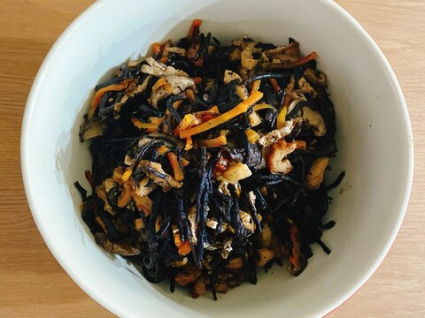 ひじき煮(余った具材で)